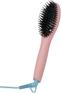 FLOWER BEAUTY Ceramic Straightening Brush - Black 4 Heat Settings for Smooth Frizz-Free Straight Hair - All Hair Types