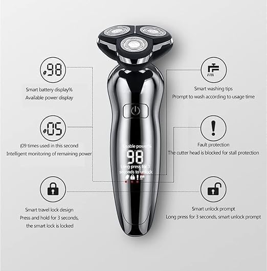 Electric Razor for Men's Men's Electric ShaverElectric Shaver for MenBeard and Mustache TrimmerWashable and USB Charging Shaving Machine