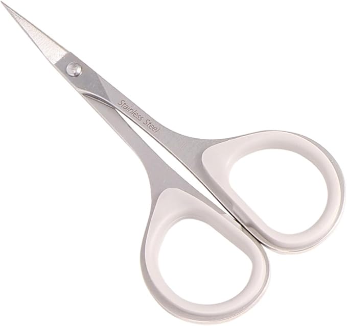 NOLITOY 6pcs Grooming Scissors Nose Hair Trimmer Vibrissa Scissors Eyebrow Double-head Stainless Steel Easy to Use