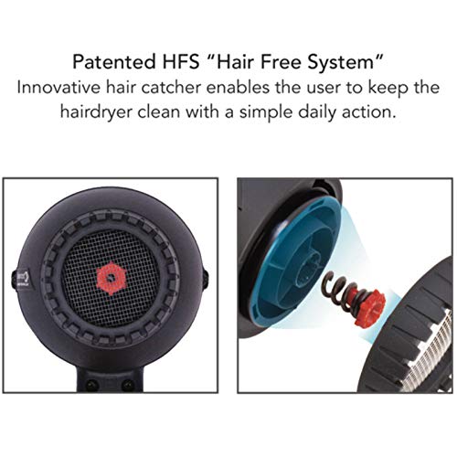 Turbo Power Twin Turbo 3900 Advanced Ionic &amp Ceramic Eco Friendly Gold Hair Dryer + M Hair Designs Hot Blow Attachment (Bundle) – Fast-Drying Frizz-Control Professional Hair Styling