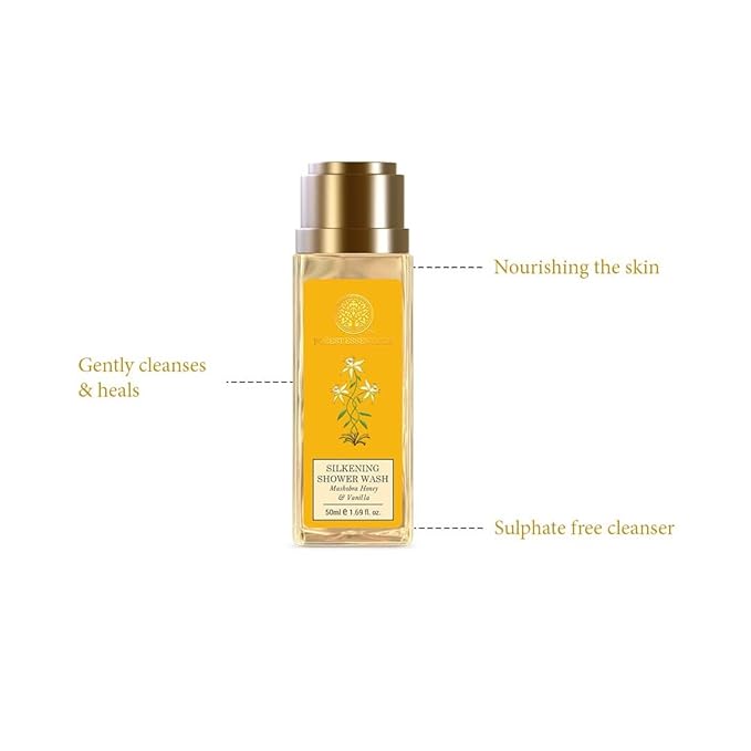 Forest-Essentials Silkening Shower Wash Mashobra Honey &amp Vanilla