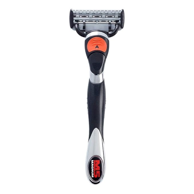 Personna M5 Magnum Razor with 5 Blades and Trimmer 10 Refill Cartridges Included