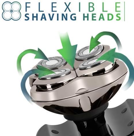Skull Shaver Pitbull Silver PRO Along with 3 Head Replacement Blade Male Grooming Kit