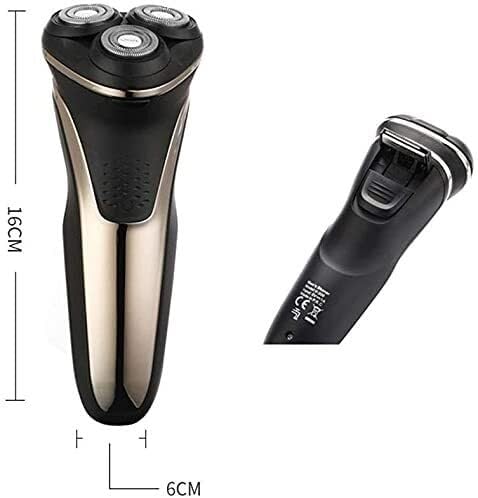 Electric Shaver for Men Wet and Dry Waterproof Electric Razor Cordless Rechargeable Rotary Shaver Razor for Men with Pop-up Trimmer(Gold)