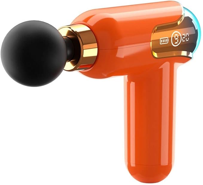 Massage Gun Deep Tissue Massager with 9 SpeedsUltra-Quiet Handheld Mini Percussion Muscle Massage Gun with 4 Massage Heads(Color:A)
