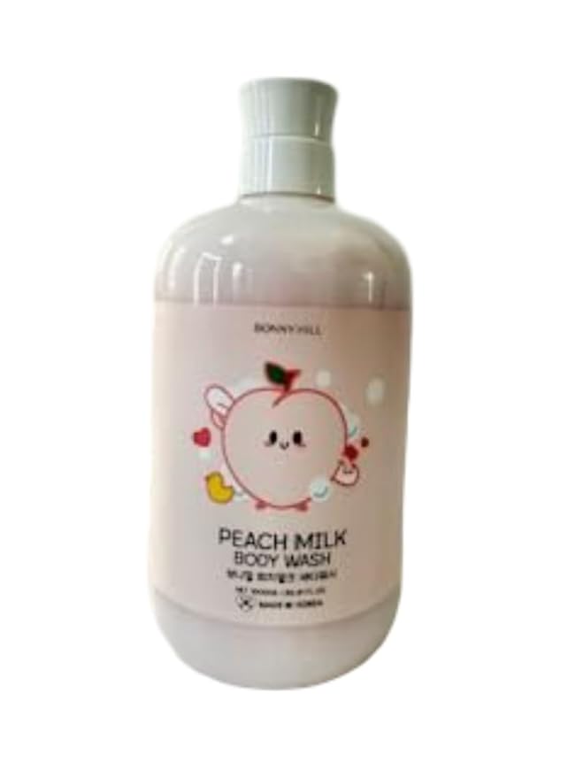 Bonny Hill JUMBO SIZE Body Wash 1000ml/33.81 fl. oz with Pump Dispenser (1000ml Body Wash Peach Milk)