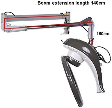 950W Orbiting Wall Mount Hair Dryer Standing Professional Salon Hair Spa Color Processor Plate Heater Salon Barber System Hood with Adjustable Timer and Temperature