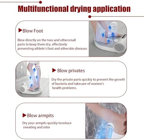 Body Dryer with LCD Touch Panel and 2 Wind Speeds for Efficient Post-Shower Drying