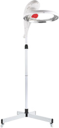 Hooded Stand Up Hair Bonnet Dryer Orbiting Rotating Hair Processor Perm Styling with Timer Swivel Caster Rolling Base for Beauty Salon or Home Use 360 Degree Rotation Compatible White