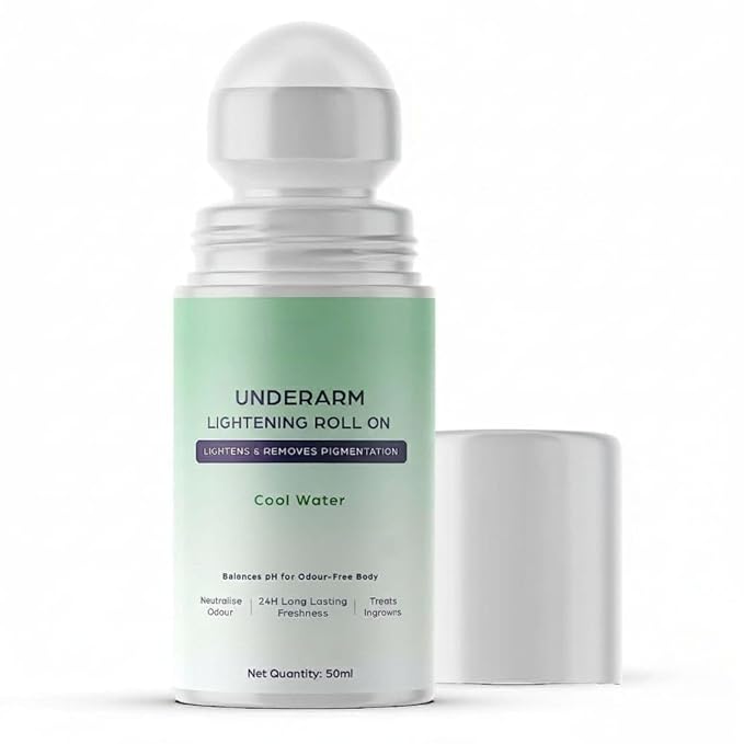 Underarm Lightening Roll On For Women | Lightens &amp Remove Pigmentation | Glycolic Acid Lactic Acid Salicylic Acid &amp Vitamin C | Deodorant for 24 Hour Long Lasting Freshness | Ingrown Hair |