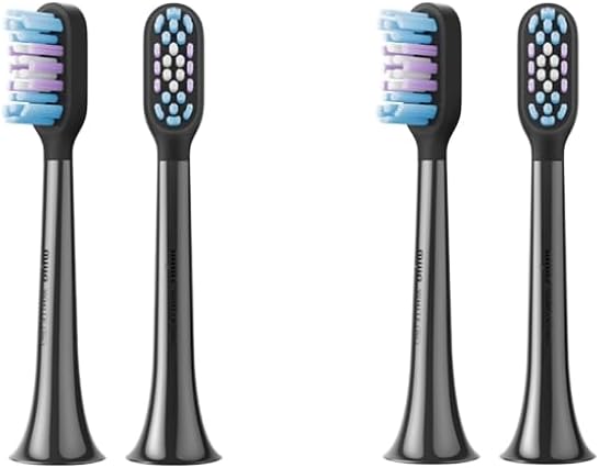 Compatibility for Mijia T501/T501C Toothbrush Head 2pcs(4pcs Black)