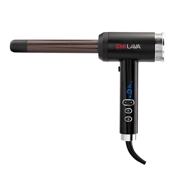 CHI Lava Curl Shot Hair Curling Wand For Voluminous Shiny &amp Long-Lasting Curls Lower Temperature Ergonomic Comfortable Design For Easy Use