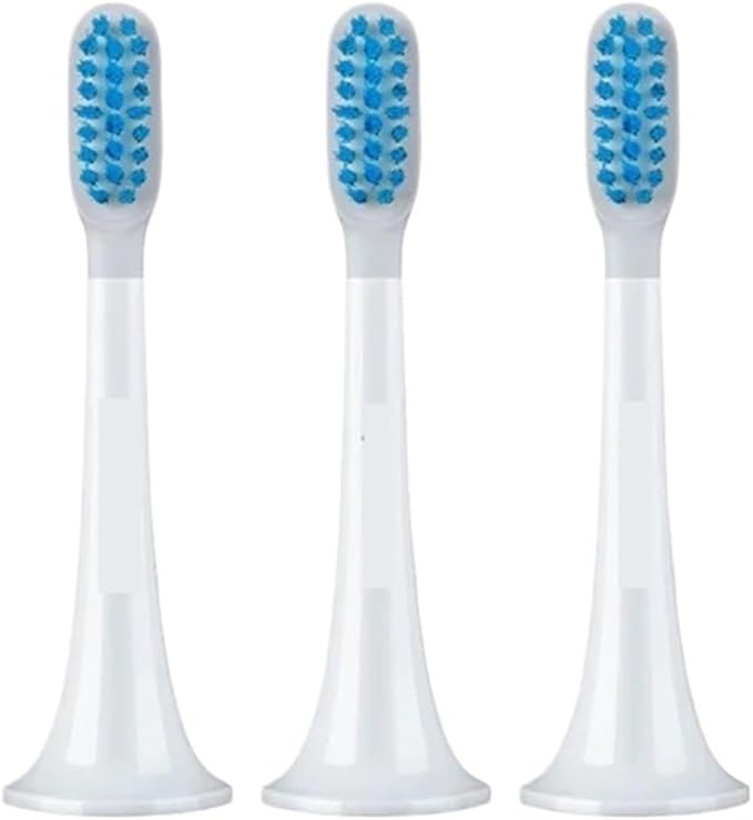Compatible for 3pcs T300 T500 Sonic Toothbrush Heads Teethbrush Replacement Oral Hygiene Mi Brush Head(Blue 3PCS)