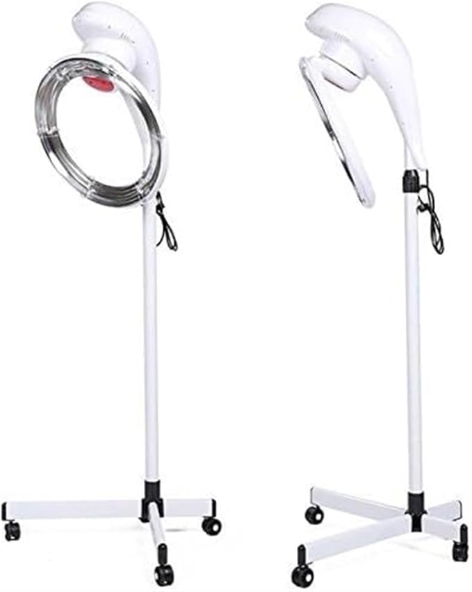950W Standing Hair Dryer Professional Color Processor Accelerator Plate Heater Salon Barber Adjustable Hood with Wheels