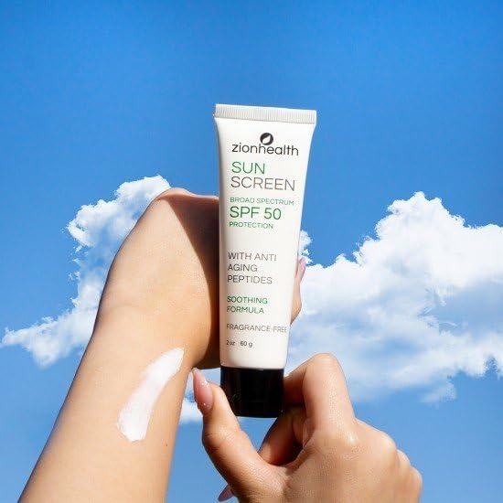 Adama Minerals Zion Health Sun Screen Broad Spectrum SPF 50 Protection 2 oz Tube