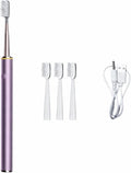 Electric Toothbrush for Adults Rechargeable Cordless Power Toothbrush with 3 Modes 4 Brush Heads 2-Min Timer Electric Tooth Brush Adult Purple or Silver (Purple)