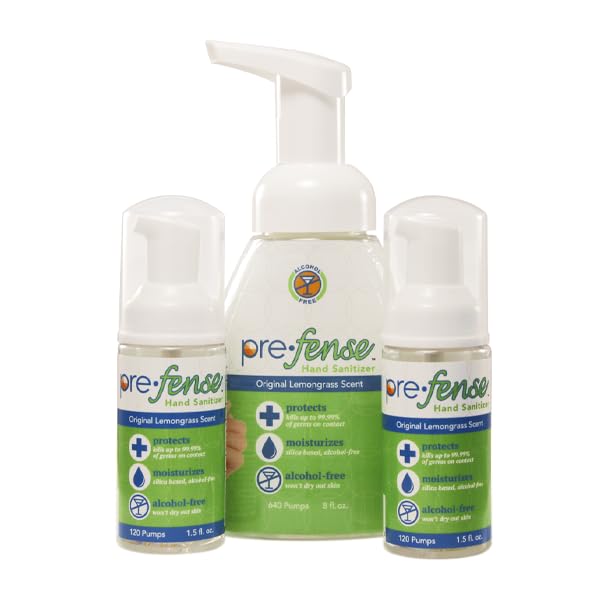 Foam Hand Sanitizer – Scented - (2 x 1.5 oz travel size + 1 x 8 oz bottle starter kit)