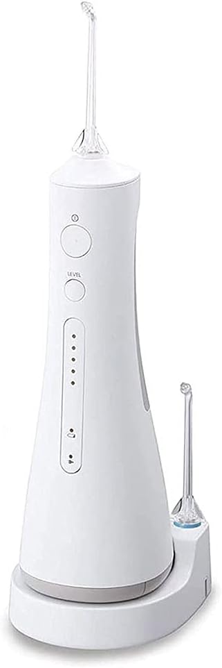Water Flosser Professional Cordless Dental Oral Irrigator - Portable and Rechargeable IPX7 Waterproof Water Flossing with Cleanable Water Tank for Home and Travel (White)