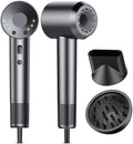 Hair Dryer 160000 RPM Professional High Speed Blow Dryer Heat-Control &amp Low Noise Hairdryer for Faster Drying Hair Types Travel with Diffuser Deep Grey