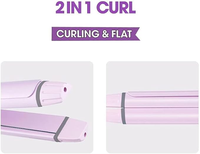 Repit 2-in-1 Curl &amp Flat Iron 1.5 inch (36mm) with Storage Cover- Advanced Ceramic Heating Plates &amp Universal Free Voltage - Straightener and Curler | RepitUSA