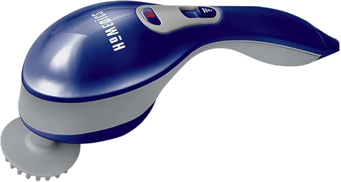 Homedics Thera-P Hot &amp Cold Handled Variable Speed Massager with 9 Custom Attachment for Sore or Overworked Muscles Blue
