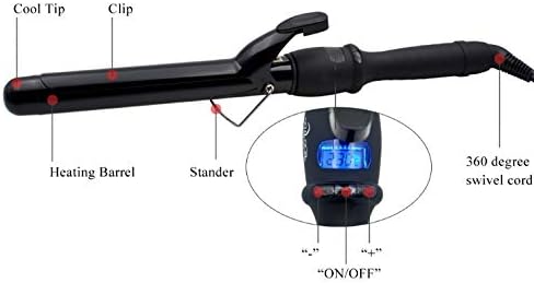 Ceramic Hair Curler 38mm Hair Styling Tools LCD Curling Iron Digital Hair Roller Magic Hair Curling Wand Irons