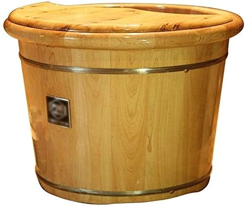 Foot Tub Wooden Foot Basin Foot Washing Bucket Wooden Foot Tub Foot Bath Basin 30cm High Footbath Sauna Foot Bath Barrel Household Foot Soaking Barrel Pain Fatigue Relief Foot Washing Barrel (Co