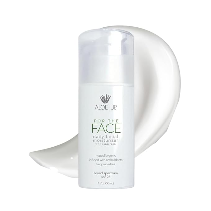 Aloe Up White Collection Sunscreen Spray SPF 50 White Collection Sunscreen Lotion SPF 30 After Sun Light Moisturizer and SPF 25 For the Face Daily Moisturizer Sunscreen - Suncare Bundle - 4 Items
