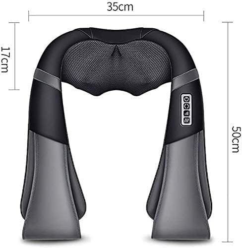 Shiatsu Neck Shoulder Massager Electric Back Massage with Heat Deep Kneading Tissue for Muscles Pain Relief Relax in Car Office and Home