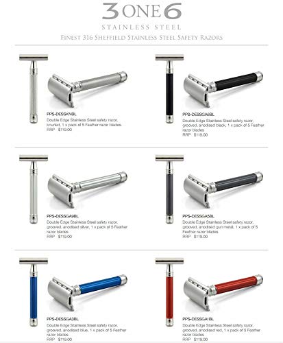 Edwin Jagger 3ONE6 Steel Razor (Gunmetal)