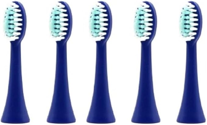 5 Pieces Replacement Brush Heads Electric Toothbrush Teeth Whitening Pattern Soft Head Oral Care(Deep Blue)