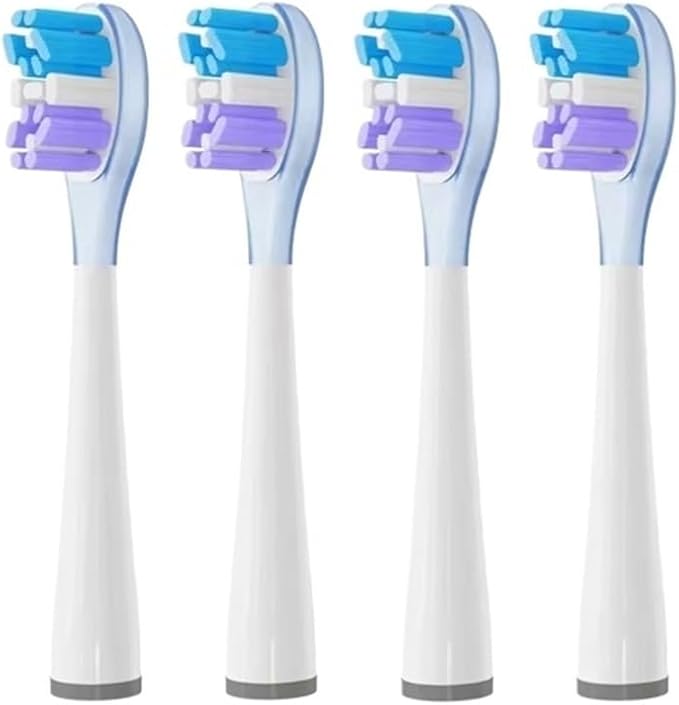 Toothbrushes Head Compatible for Usmile All Series Y1S/Y4/U1/U2/U3/P1/P4 Sonic Electric Toothbrush Soft Dupont Clean Nozzles(4pcs Purple)