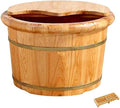Foot Tub Wooden Foot Basin Household Gift Foot Bath Barrel Wooden Foot Tub Thicken Foot Basin Wooden for Soaking Feet Massager Foot Tub Bucket Foot Spa Tub Foot Soaking Foot Soaking Household Items De