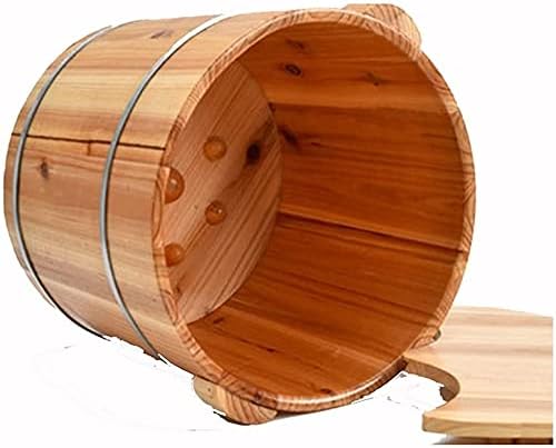 Foot Tub Wooden Foot Basin Reducing stress Barrel Thicken With Cover Foot Tub Tub Foot Tub Foot Tub With Massage Foot Bath Barrel Foot massage foot Bath Wooden Bucket Foot Spa Household Wash Ba