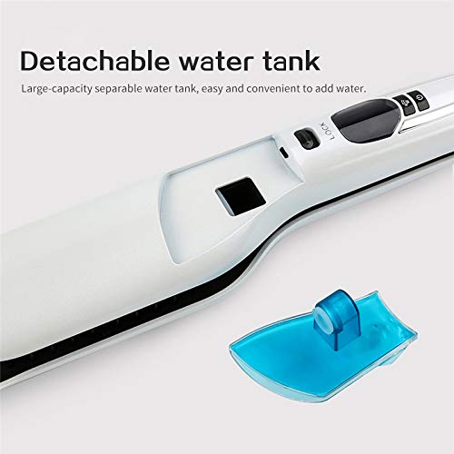 Negative Ions Hair Straightening Brush Fast Heat up for Thick Coarse Long Hair - White