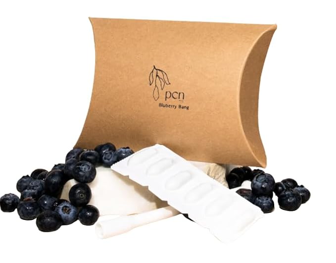Blueberry Flavored &amp Scented Moisture Melts for Feminine Wellness – Gentle Botanical Formula for Softness &amp Freshness – 5 15 or 25 Count