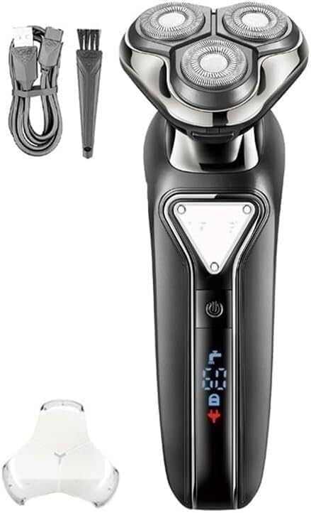 Electric Shavers for Men Wet Dry Waterproof Electric Shaver for Men Wet Dry Beard Electric Razor Facial Shaving Machine Rechargeable LCD