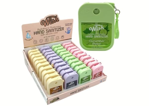 Wish Hand Sanitizer Spray with Silicone Case 40 Pack
