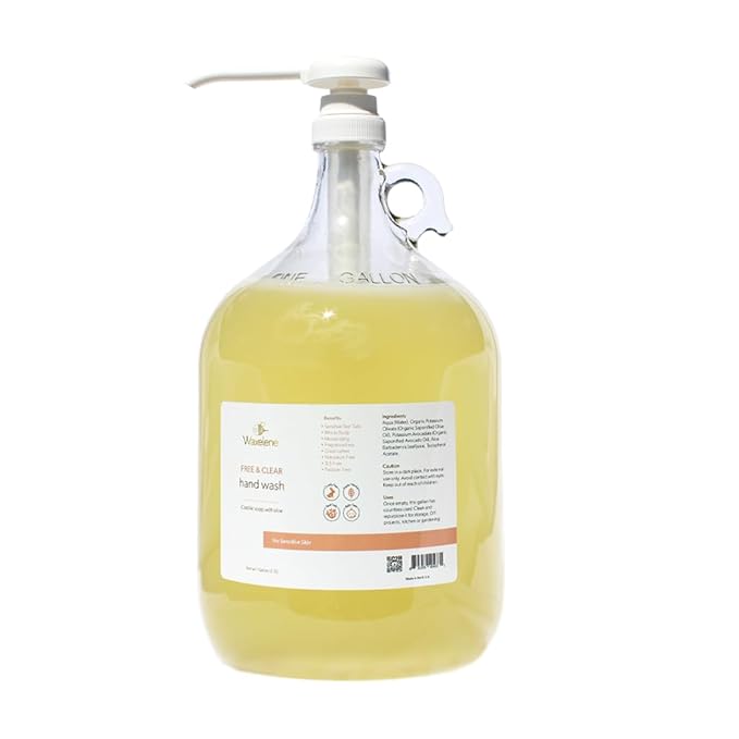 Waxelene Hand Wash Free And Clear Gallon Size 3.8lt For Sensitive Skin Safe eczema psoriasis dermatitis biodegradable reef safe