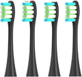 4/8/12/16 Pcs Replacement Toothbrush Heads Compatible with Oclean X/X PRO/ Z1/ F1/ One/Air 2/ SE Sonic Electric Toothbrush Dupont Bristle(4 Pcs Black)