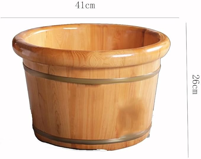 Foot Tub Wooden Foot Basin Reducing stress Household With cover Thickening Tub Cedar barrel Foot tub Foot bath barrel Footbath Wash the wooden barrel Foot massage foot Bath Wooden Bucket Foot Spa Hous