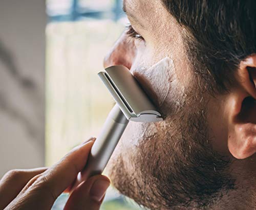 Aluminum Double Edge Safety Razor - Raw Silver | Three Piece Double Edge Safety Razor