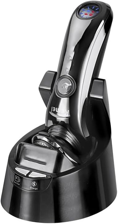 Men's Electric Shaver Waterproof 3D Rotary Shaver Fast Rechargeable with Intelligent Cleaning System Facial Shaver