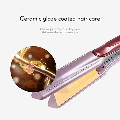 LCD Display Wet and Dry Dual-Use Plug-in Type Stable Constant Temperature System Adjustable Hair Straightener Flat Iron