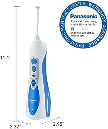 Panasonic Professional Water Flosser for Braces 2-in-1 Cordless Portable Oral Irrigator with Jet Nozzle &amp Tuft Brush EW1213A White