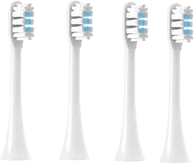 Compatible for T301 T302 Replacement Toothbrush Heads 4/6PCS(4 White)