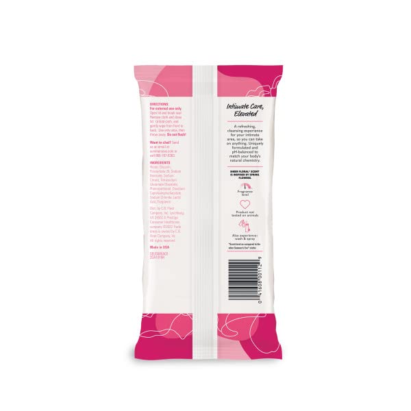 Summer's Eve Feminine Cleansing Cloths Sensitive Skin Sheer Floral 32 ea (Pack of 9)