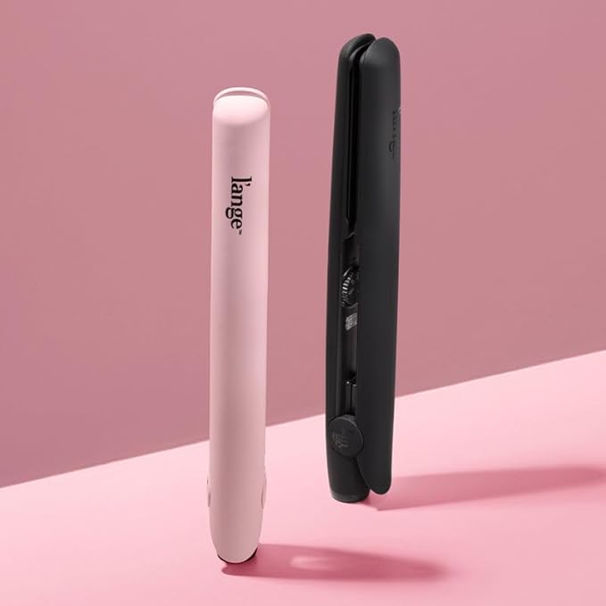 L'ANGE HAIR Le Ceramique 1-Pass Flat Iron Hair Straightener | Fast Heating Ceramic Flat Iron | Best Hot Tools Professional Hair Straightener to Lock in Moisture &amp Shine | (Blush)