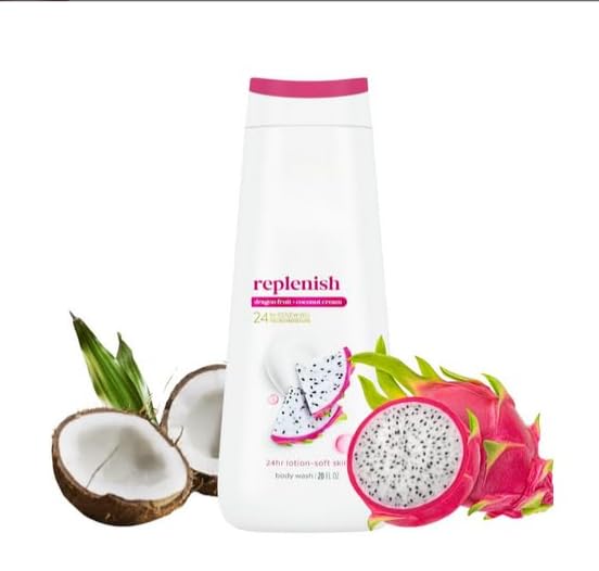 Dragon Fruit &amp Coconut Cream Body Wash Hydrating Shower Gel for Women 20 oz