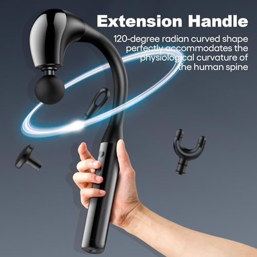 Massage Gun Deep Tissue with Extended Handle Revolutionary U-Shaped Back Massager Body Massager for NeckShoulderLeg